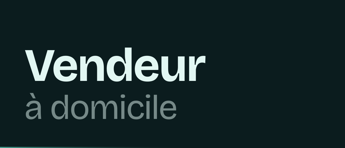 Jaquette de la page « Vendeur à domicile indépendant » : Vendeur à domicile