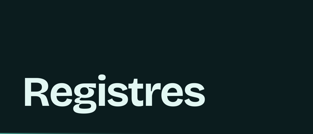 Jaquette de la page « Registres du micro-entrepreneur » : Registres